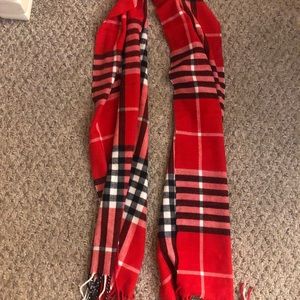 NWOT never used red plaid scarf